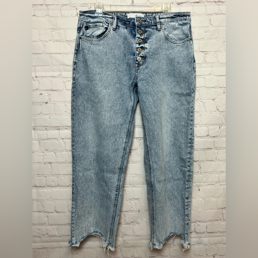 KanCan High Rise Cropped Straight Jeans